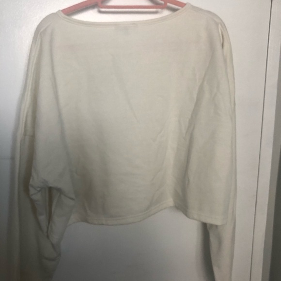 Plus basic V neck plunge crop sweat - Picture 2 of 2